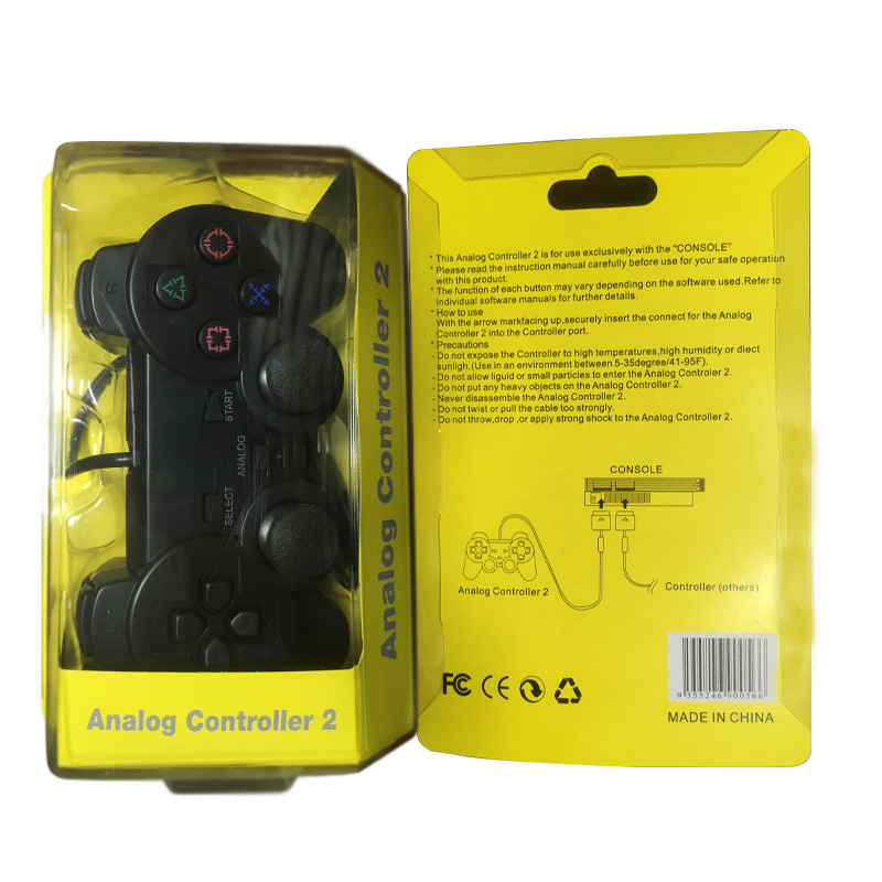 Bộ 2 tay cầm chơi game PlayStation 2 DualShock2 (Đen)