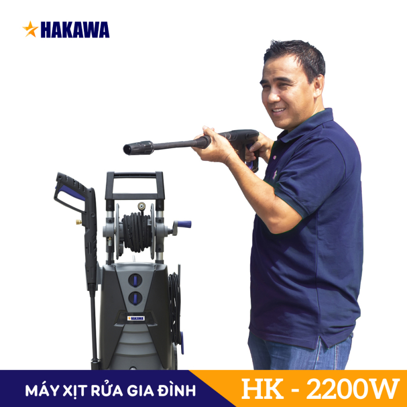 MÁY XỊT RỬA XE GIA ĐÌNH - HAKAWA HK-2200W - CÓ PHUN BỌT TUYẾT - BẢO HÀNH CHÍNH HÃNG 2 NĂM - ĐỔI MỚI TRONG 30 NGÀY - NGHỆ SỸ QUYỀN LINH TIN DÙNG