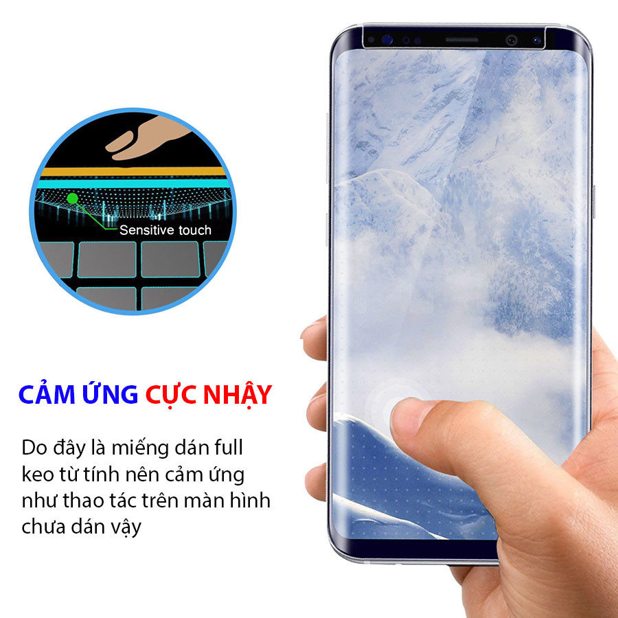 Kính cường lực full màn hình Samsung Galaxy Note (Keo UV) NOTE 8