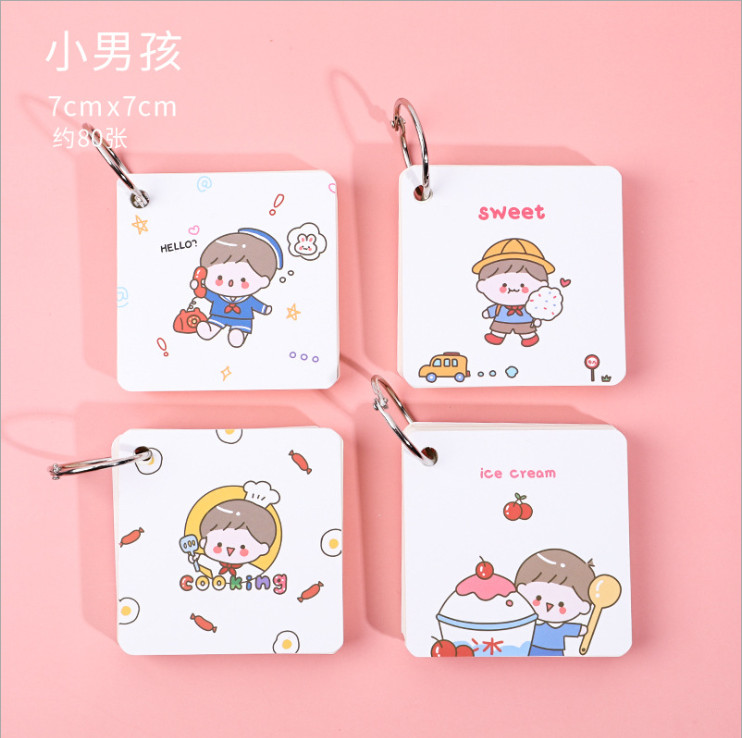 Sổ còng flashcard ghi từ vựng học thuộc từ dễ dàng hình khủng long corgi baby boi siêu dễ thương TINI SCO88