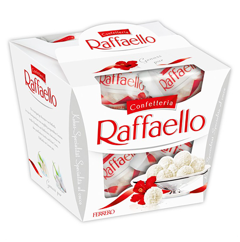 [HÀNG CHUẨN]KẸO HẠNH NHÂN SOCOLA PHỦ DỪA RAFFAELLO HOP 150GR
