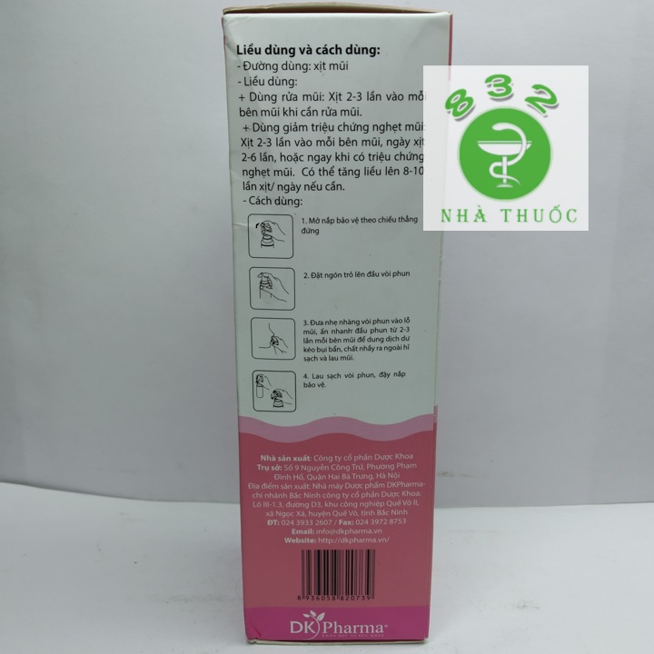 DUNG DỊCH VỆ SINH MŨI DK SALT trẻ em 60ml
