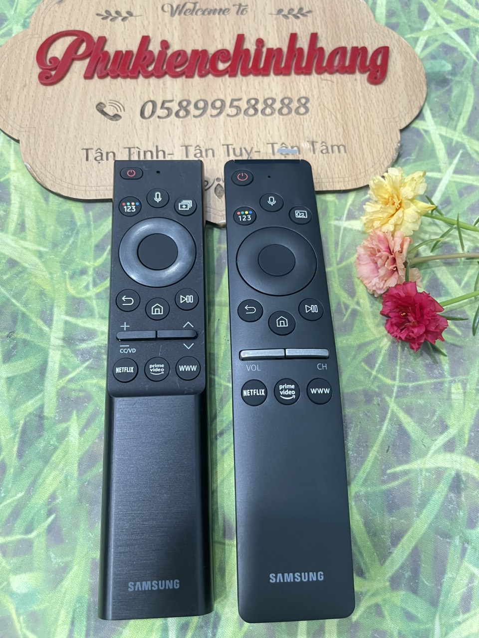 Remote tivi Samsung 4k có phím mic