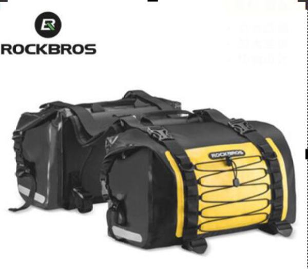 ROCKBROS Motorcycle Rear Seat Bag Waterproof Luggage Bag tail Bag  Portable Motorcycle Travel Bag  fully waterproof 55L
