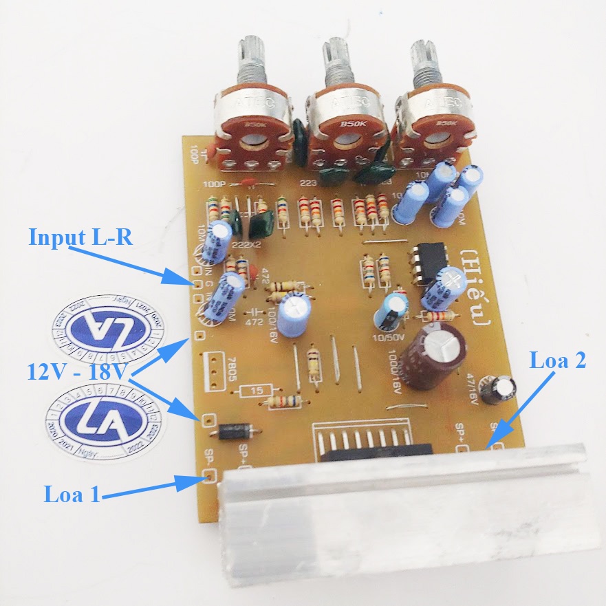Mạch công suất 2 kênh 12v công suất 80w