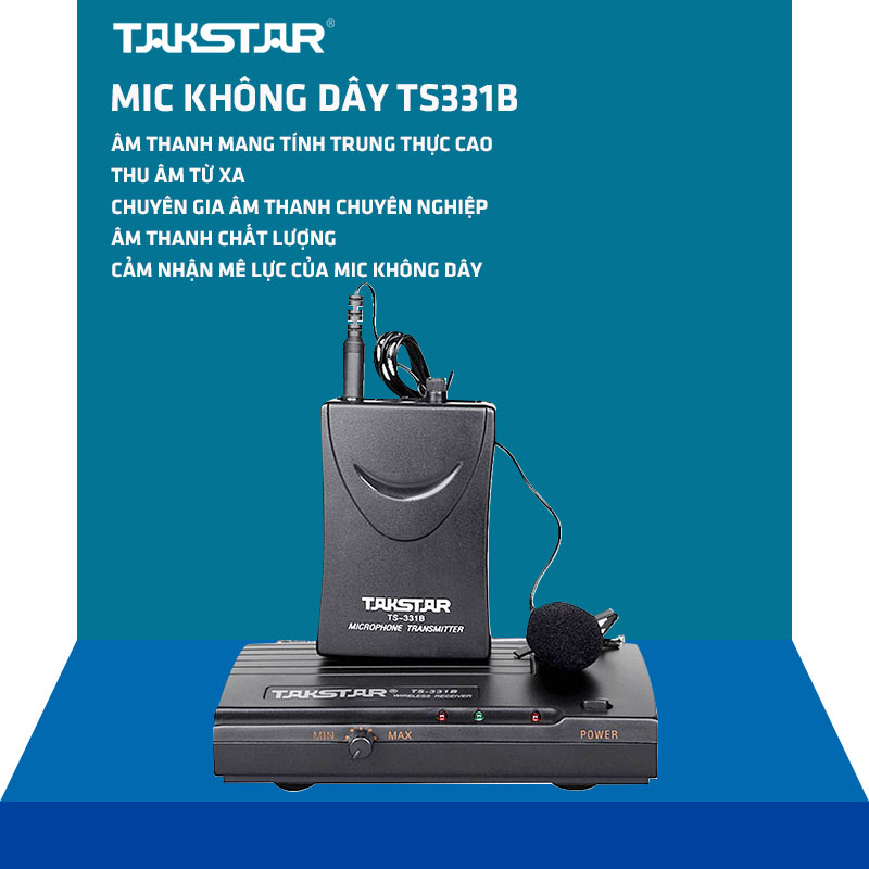 Micro gài áo không dây Takstar TS-331B [Bản mới 2020]