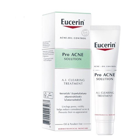 Gel Giảm Mụn Eucerin Dành Cho Mụn Viêm & Không Viêm 40ml Pro ACNE Solution A.I Clearing Treatment Hasaki Sản Phẩm Chính Hãng