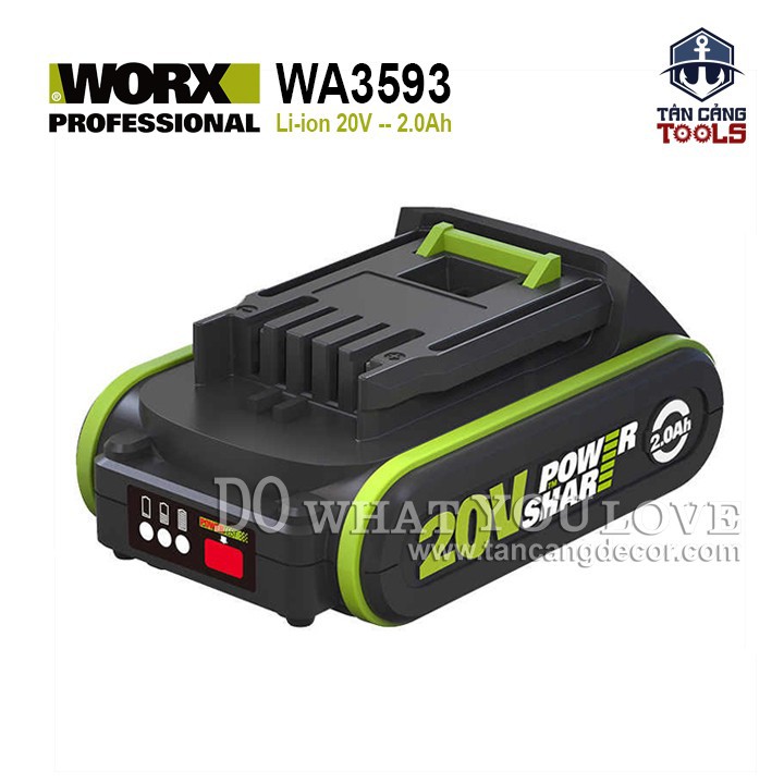 Pin Li-ion 20V 2.0Ah Worx WA3593