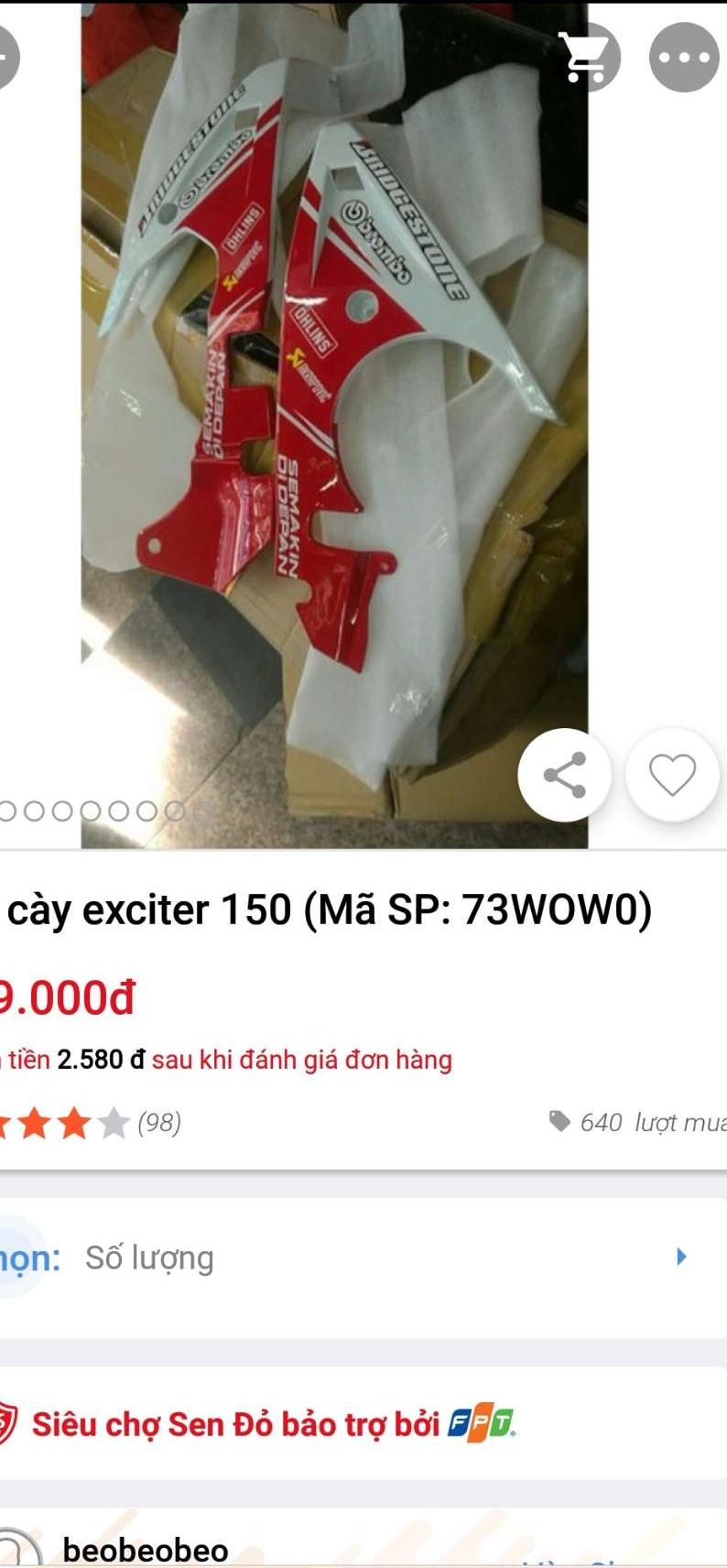 mỏ cày exciter (150 trắng đỏ)