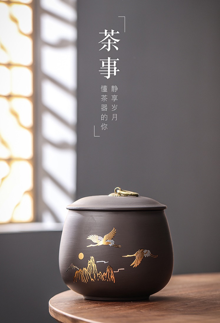Hũ, Bình đựng trà bằng gốm Định Châu (cỡ lớn, rất khít)