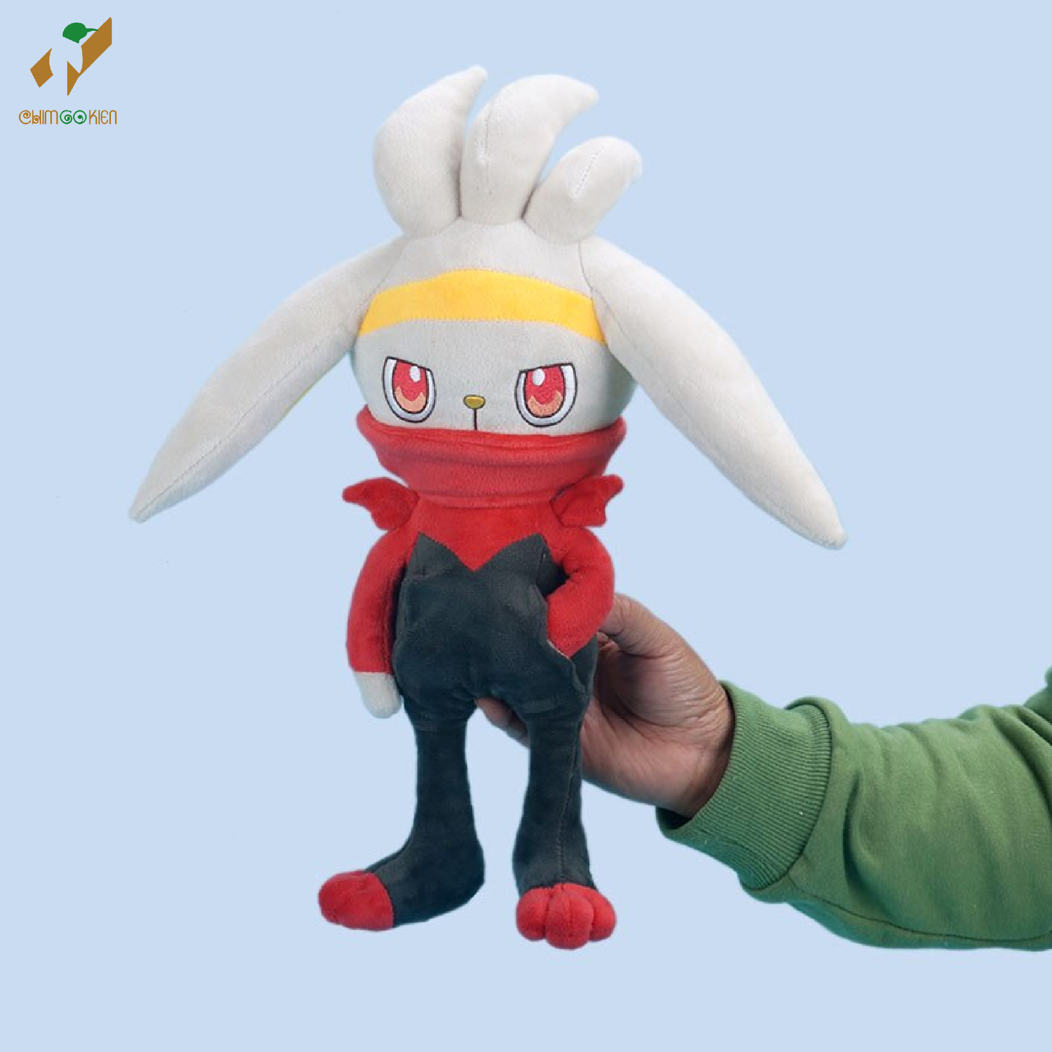 Gấu bông pokemon Raboot(Rabbifuto) 25cm