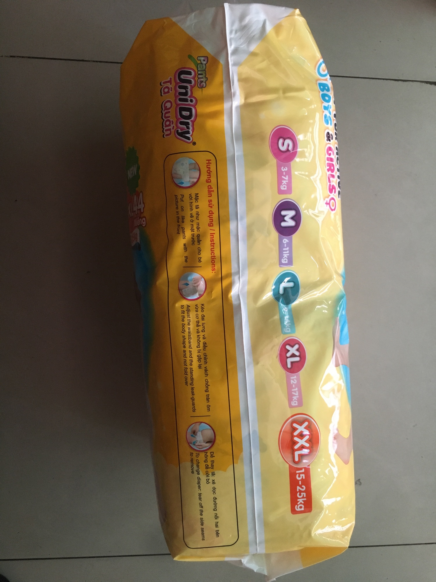 Tả quần Unidry XXL 44