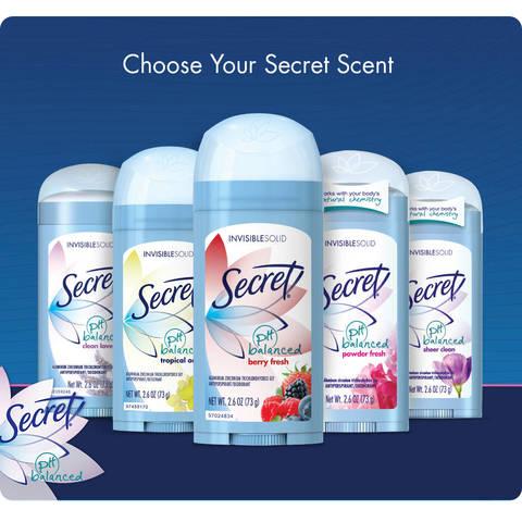 Lăn Khử Mùi Secret Invisible Solid Ph Blanced 73g # Sheer Clean