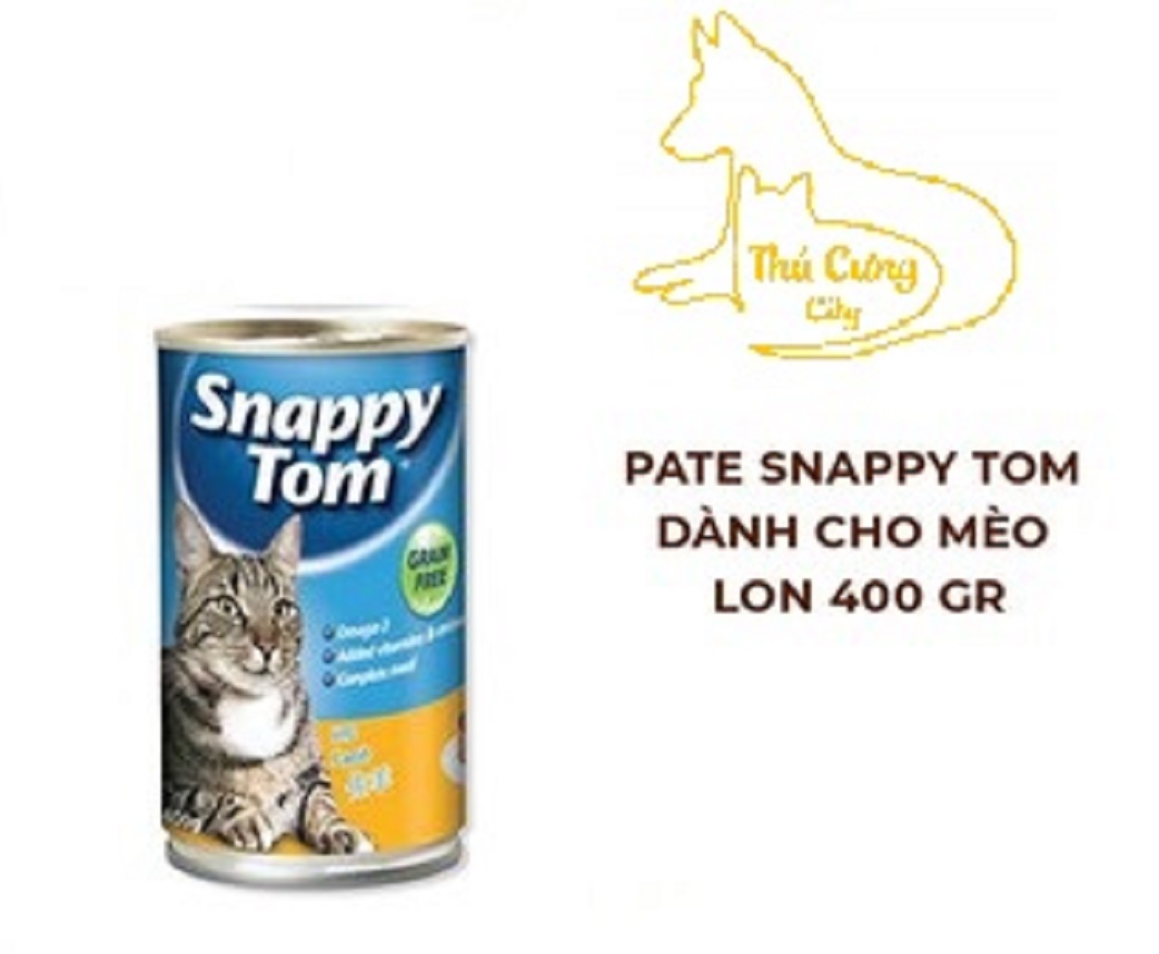 Pate lon snappy tom 400gr dành cho chó mèo - đủ vị | pate snappy tom thái lan