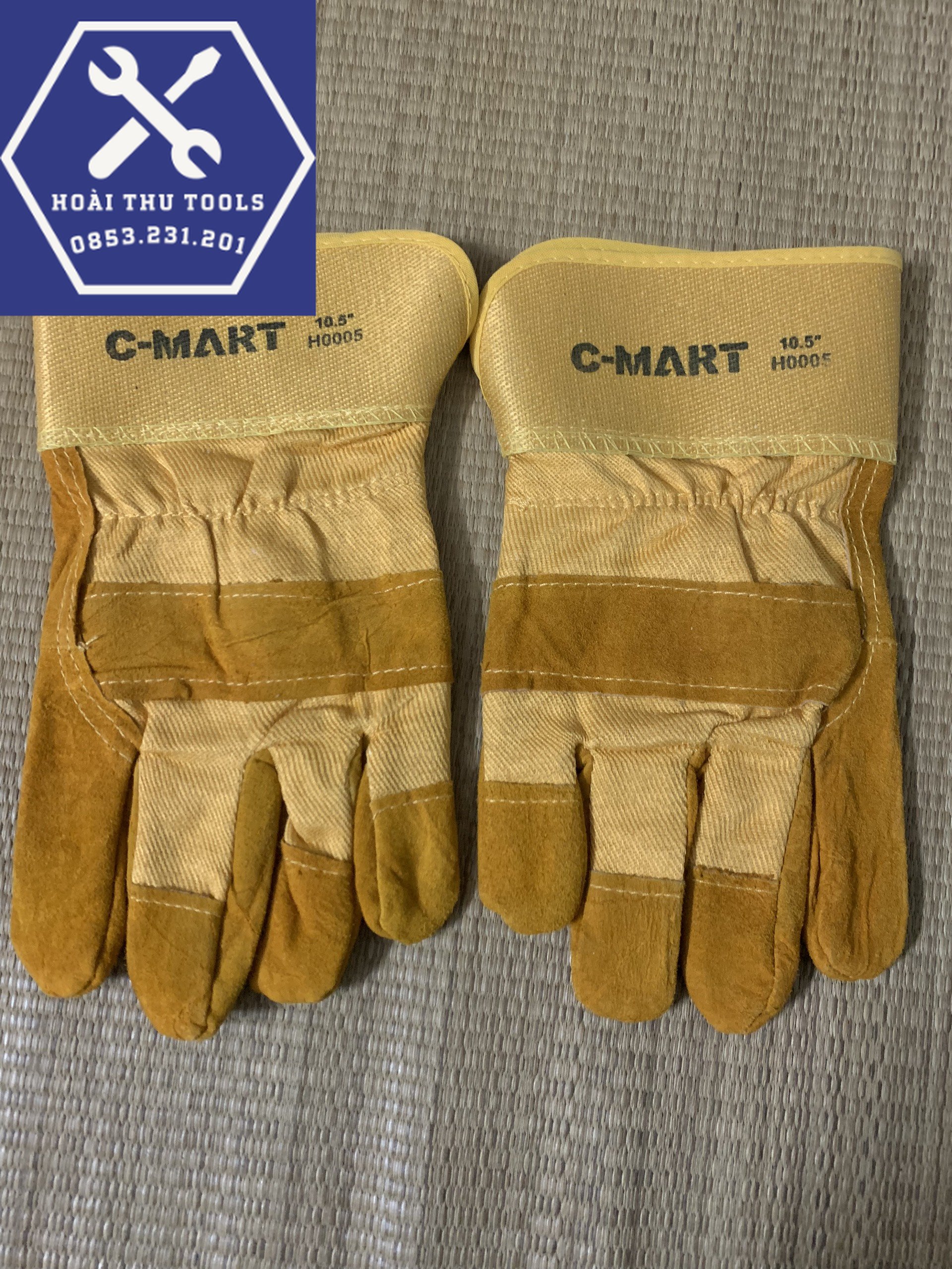Găng tay bảo hộ vải da CMART H0005 găng tay lao động đa năng, bao tay hàn cắt