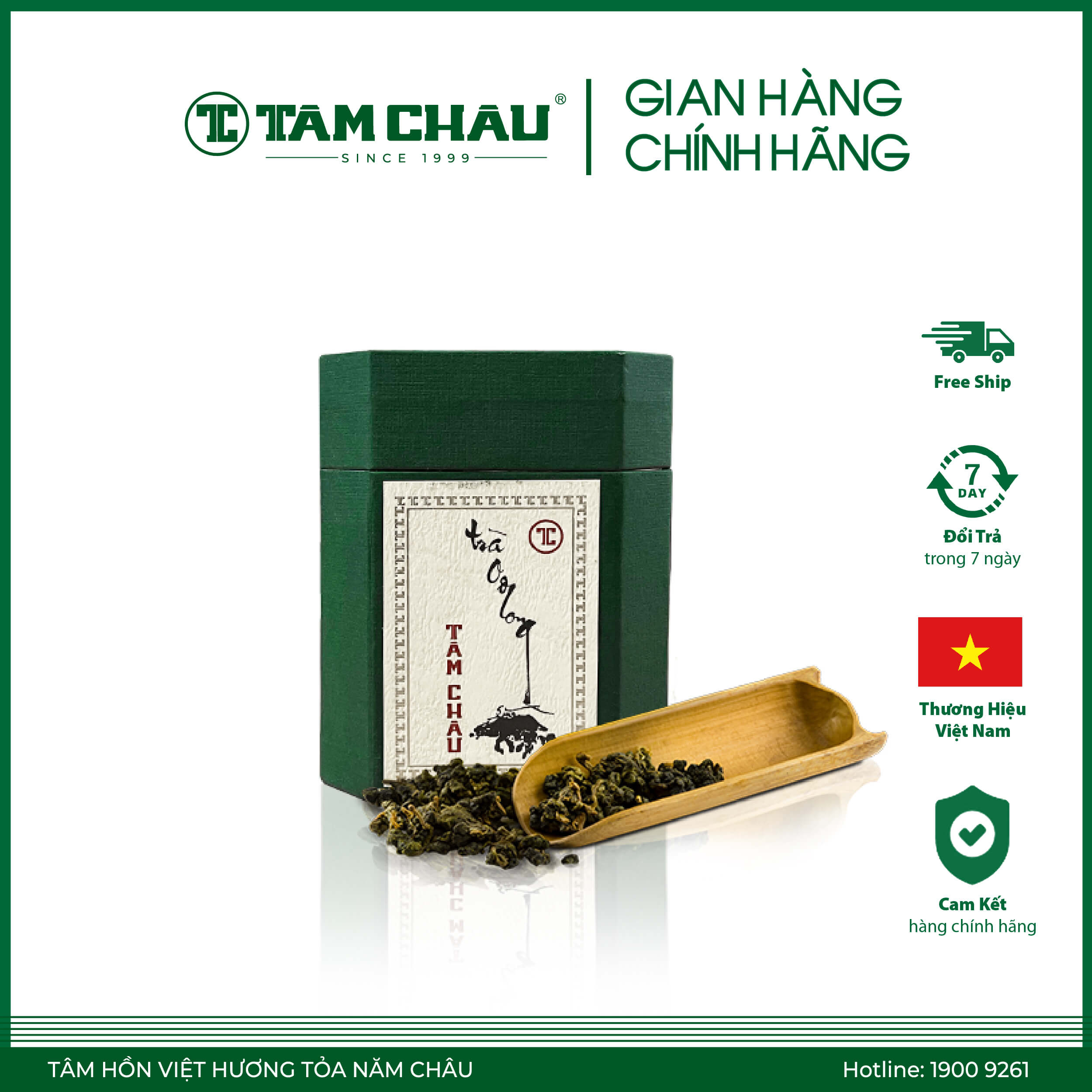 [TÂM CHÂU] Trà Oolong Thuần Xanh 100Gr/300Gr cao cấp