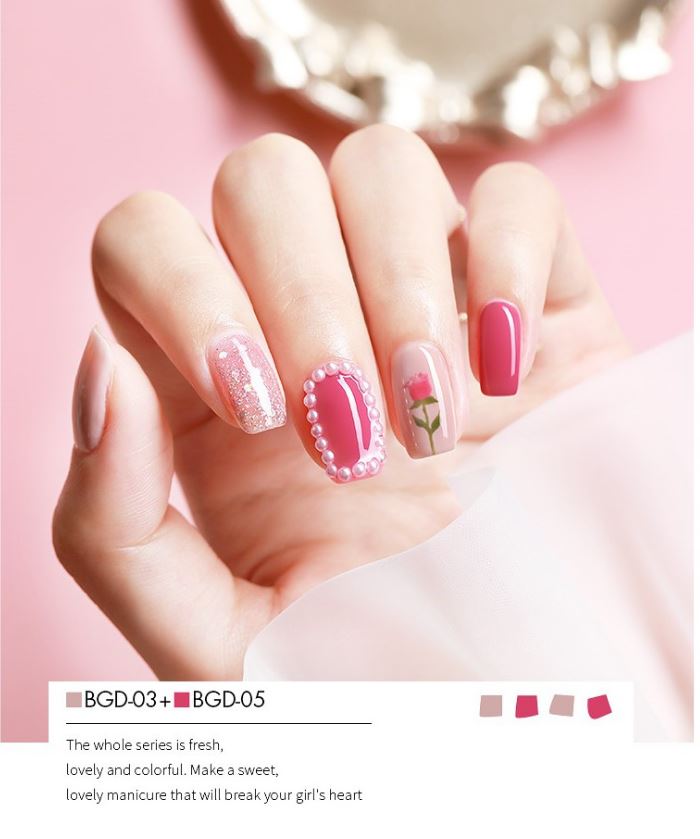 [HCM]Sơn gel AS mã BGD - màu đỏ hồng