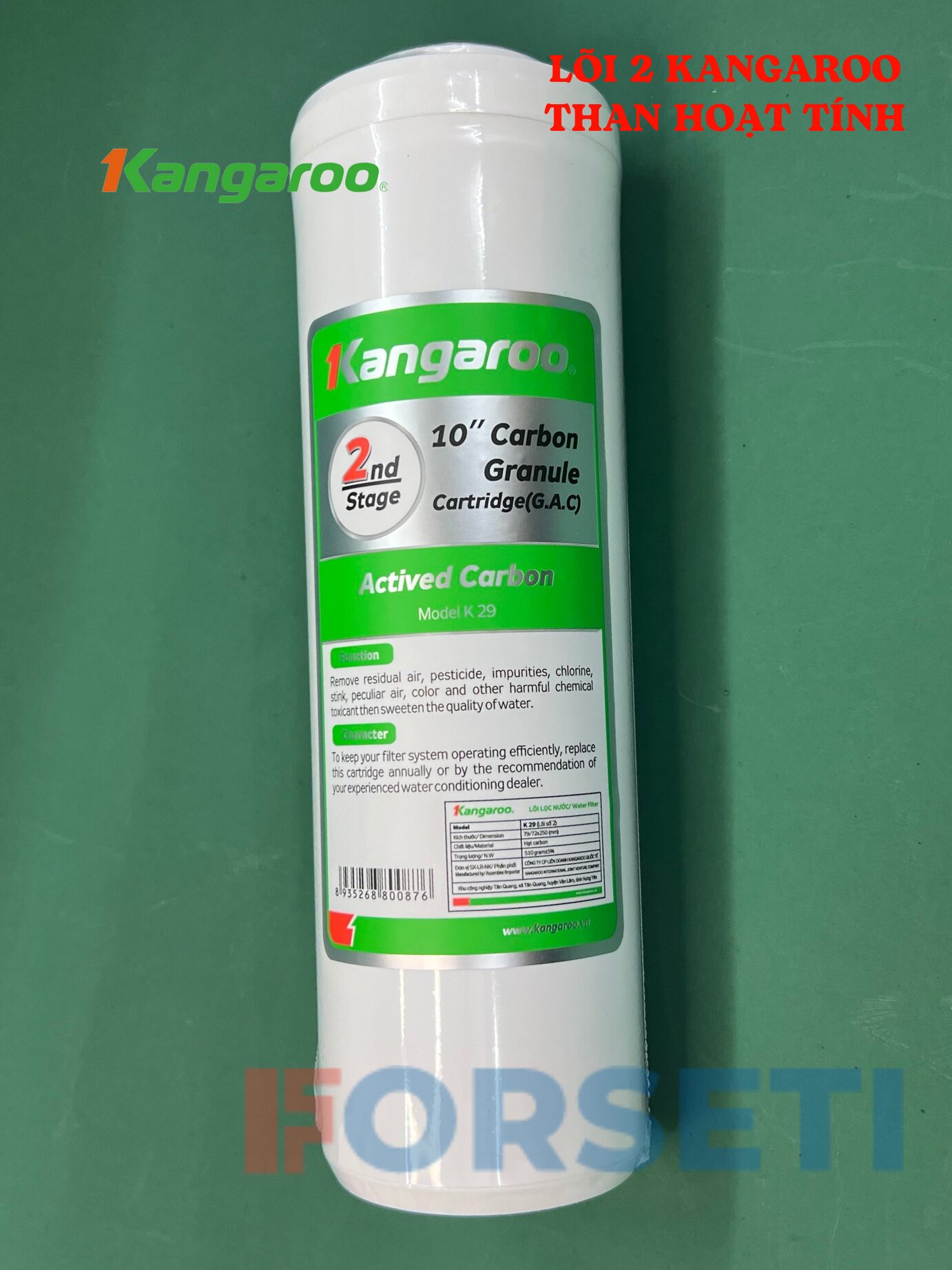 Combo 2 bộ lọc thô 123 cho máy lọ nước Kangaroo