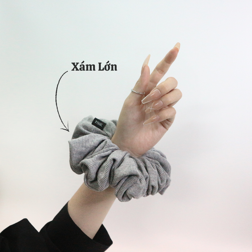Scrunchies Dây Cột Tóc Thun Gân.