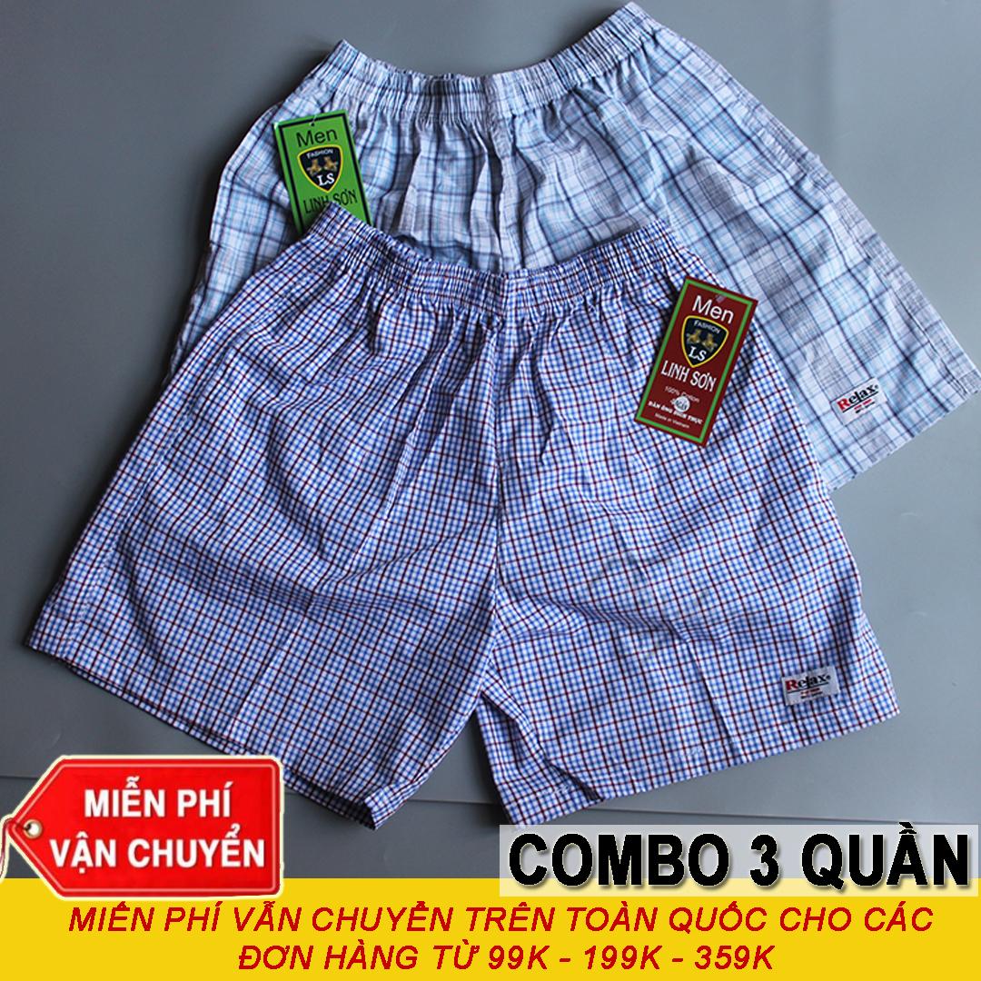 [HCM]COMBO 3 Quần Đùi Nam Caro Có túi- Mặc nhà