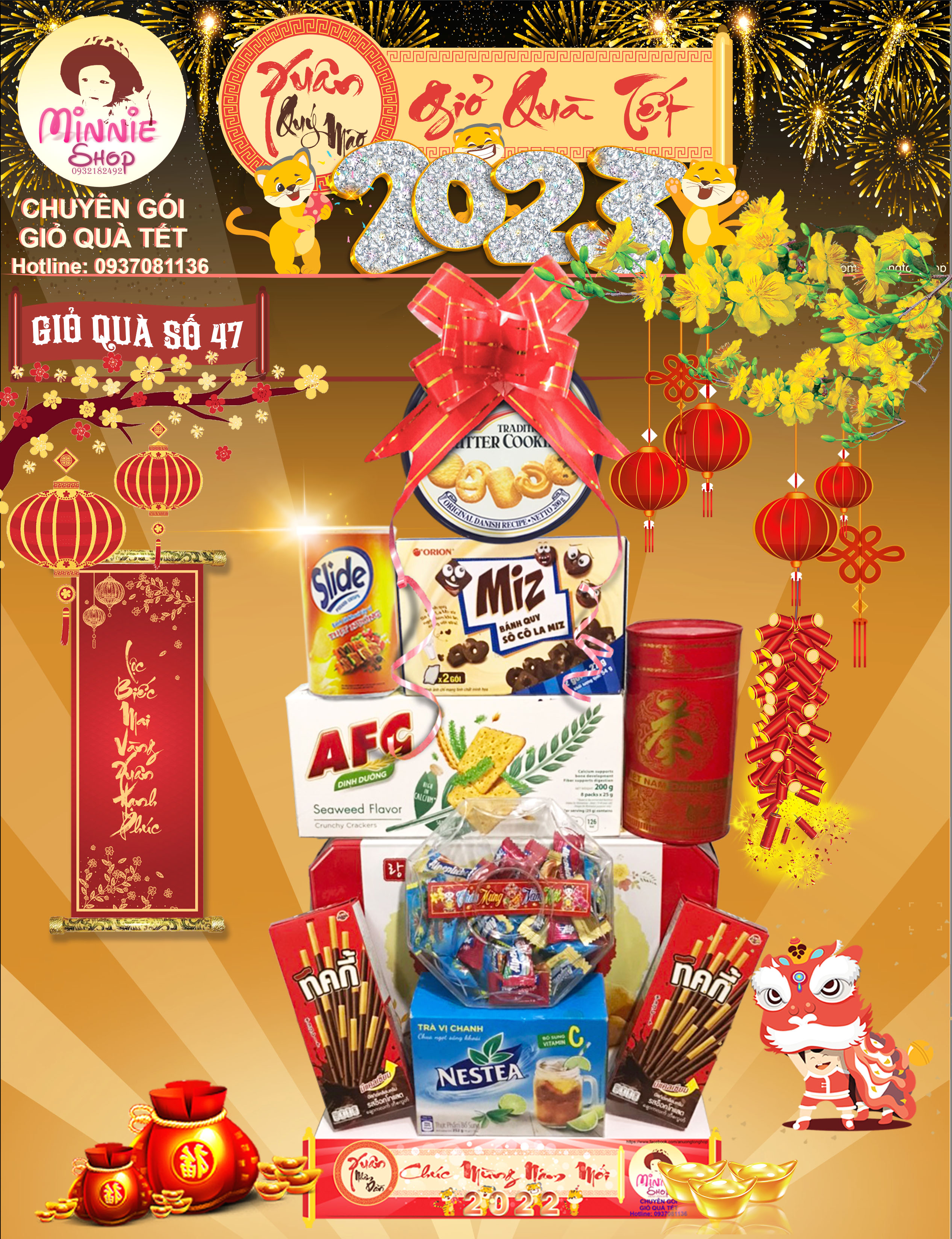 Giỏ Quà Tết 2024 - 3 Giỏ Giá 4xx (2) MS58,59,47  (MINNIE SHOP)