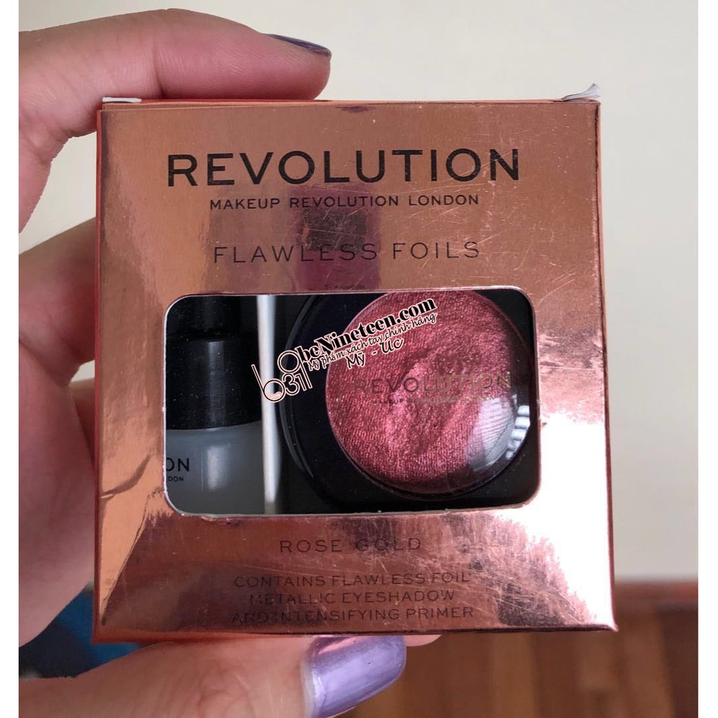 [SALE OFF 50%] Phấn Mắt Nhũ Ánh Kim Makeup Revolution Flawless Foils [BeNineteen]
