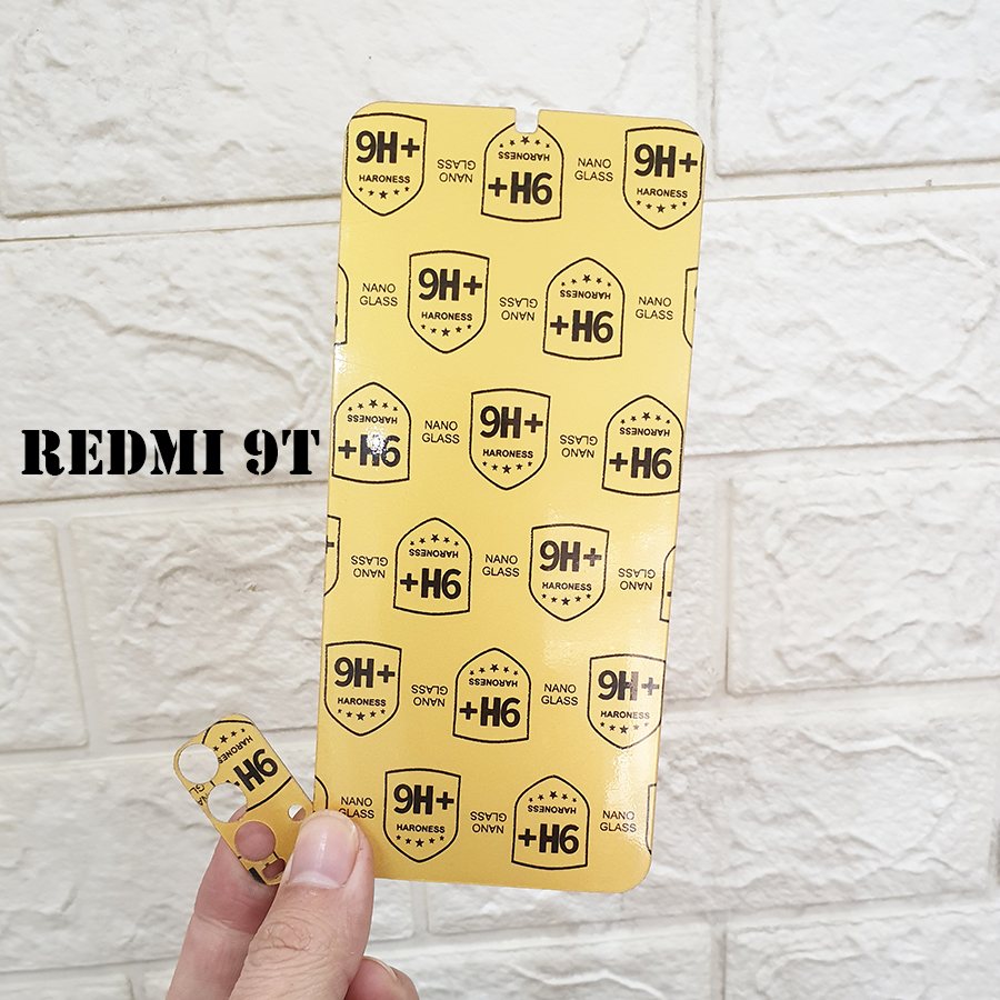 Bộ kính cường lực Nano Xiaomi Redmi 9T và kính cường lực Camera (Nano dẻo 9H)