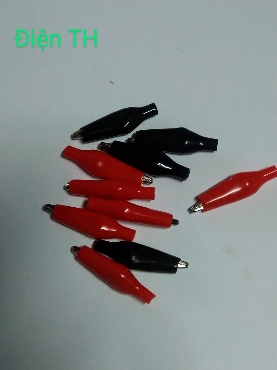 Bộ 10 Đầu Kẹp Cá Sấu ( 5 đỏ + 5 đen ) loại tốt