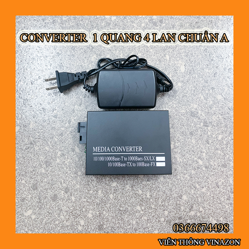 Converter quang 1 quang 4 lan A + 3100B