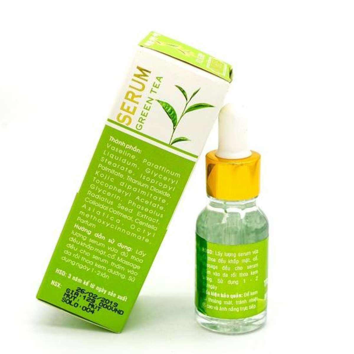[HCM]Serum mụn - Thâm - Mờ sẹo Trà xanh Nhật Việt 15ml (Xanh - Trắng)