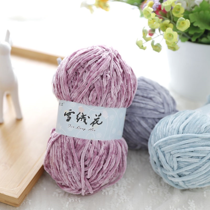 Len nhung chenille 3mm ( loại 1)- Len nhung mềm