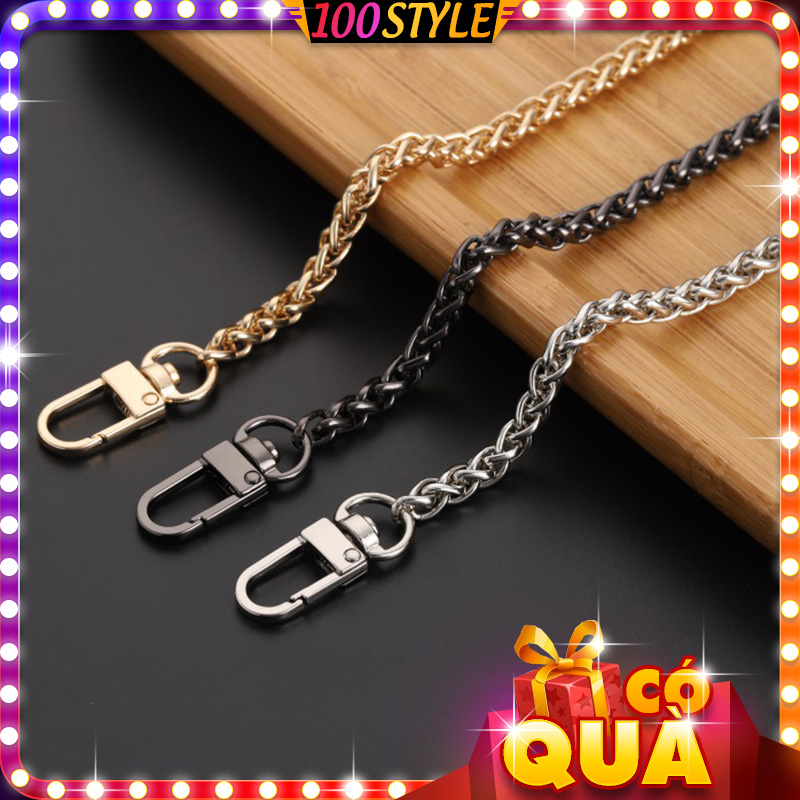 Dây Đeo Túi Xách Xích Đôi 6mm Móc Ổ Khoá - 100style