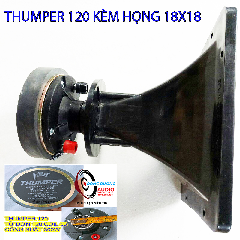 COMBO 2 LOA TREBLE SÂN KHẤU THUMPER TỪ 120 COIL 51.3 + 2 PHỄU LOA 18X18