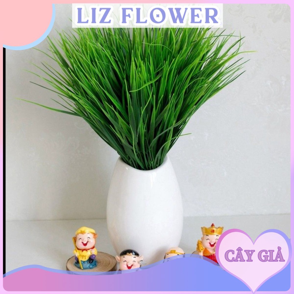 Cành mạ non, cỏ nhân tạo xanh tươi như thật 100% dùng trang trí ngoài vườn, văn phòng, nhà cửa