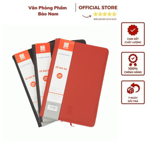 Sổ bìa da hồng hà classic book 200 trang b5 4596 chất lượng