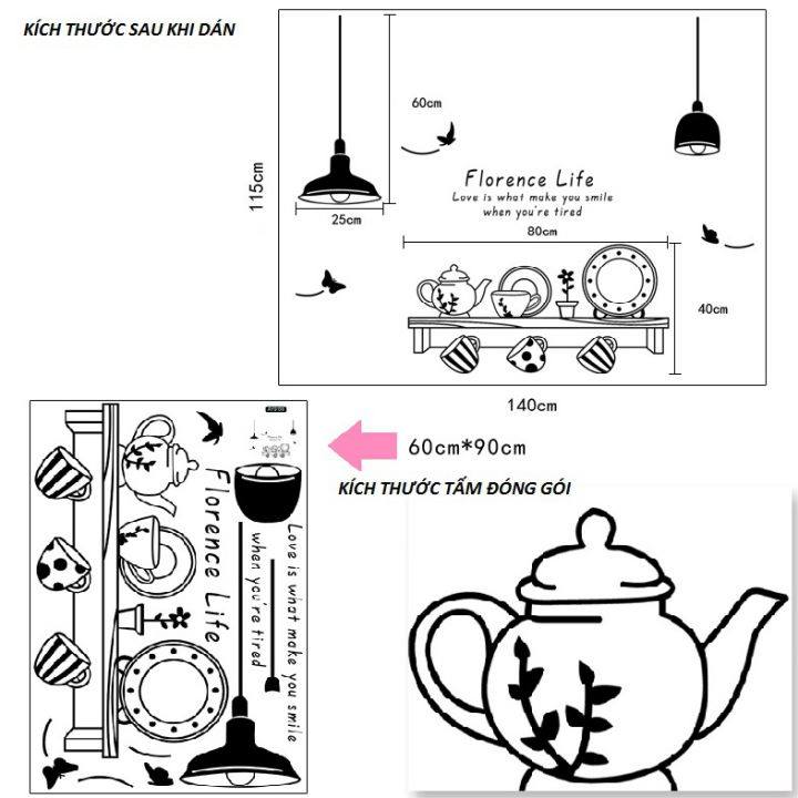 [HCM]DECAL DÁN TƯỜNG COMBO BẾP XINH