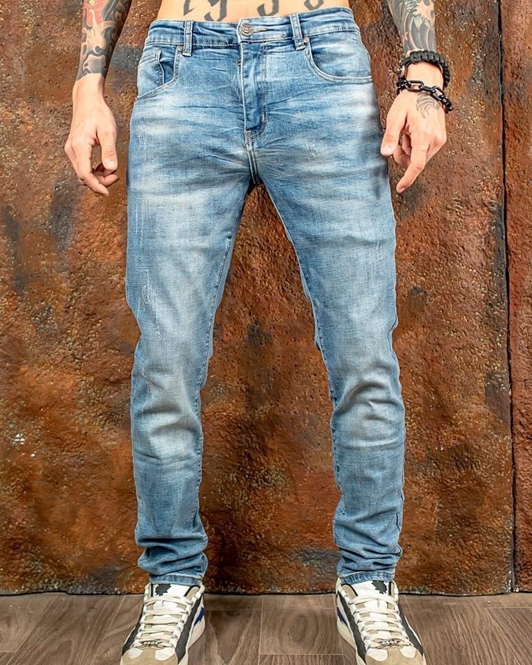 Quần jeans nam XANH BẠC trơn giá rẻ quần bò nam co giãn quần nam mới độc lạ thời trang phong cách KINH ĐÔ THỜI TRANG UNI