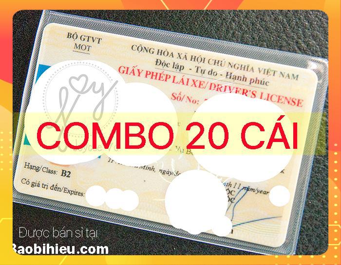 COMBO 20 túi đựng CĂN CƯỚC CÔNG DÂN chống xước, bong tróc cho bằng lái dạng PET, thẻ căn cước, thẻ ATM, thẻ giữ xe, thẻ từ cửa nhà... 20B1811