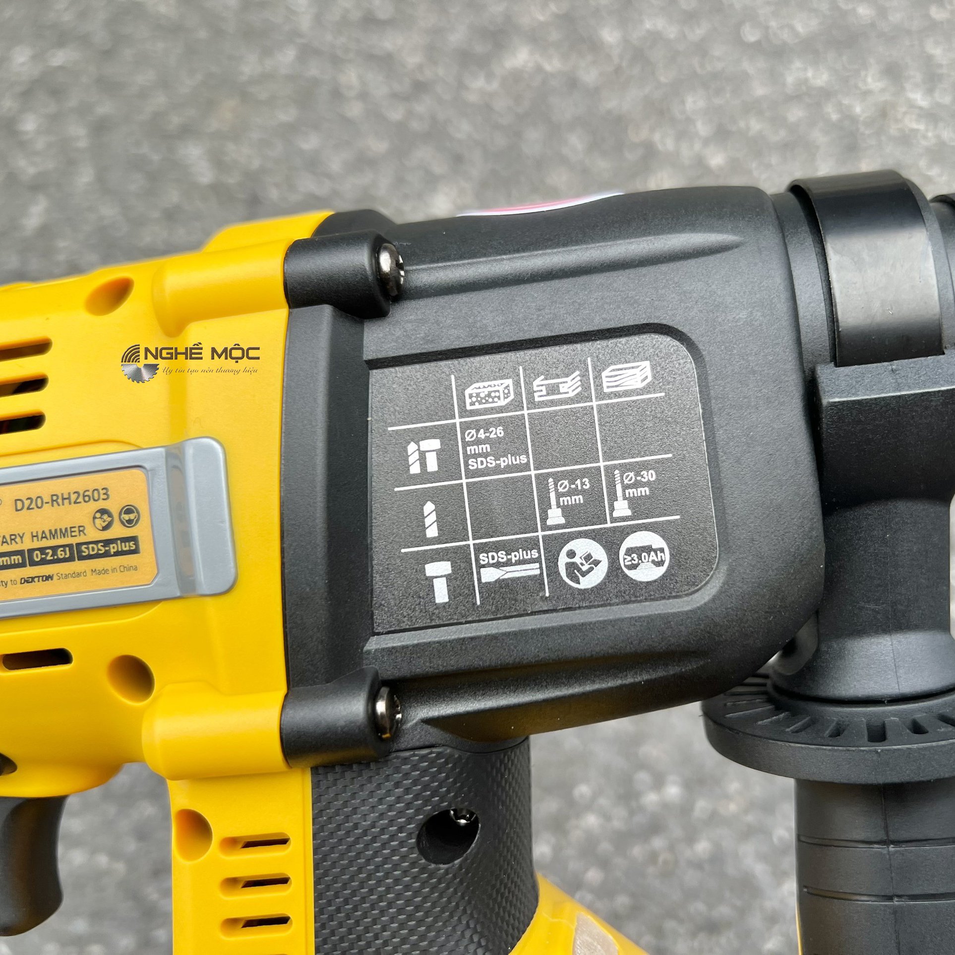Máy Khoan Bê Tông Pin D20 -RH2603 Dekton (Dùng được chân pin Dewalt)