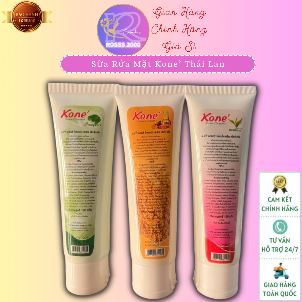 Sữa rửa mặt Kone' Thái Lan chuẩn