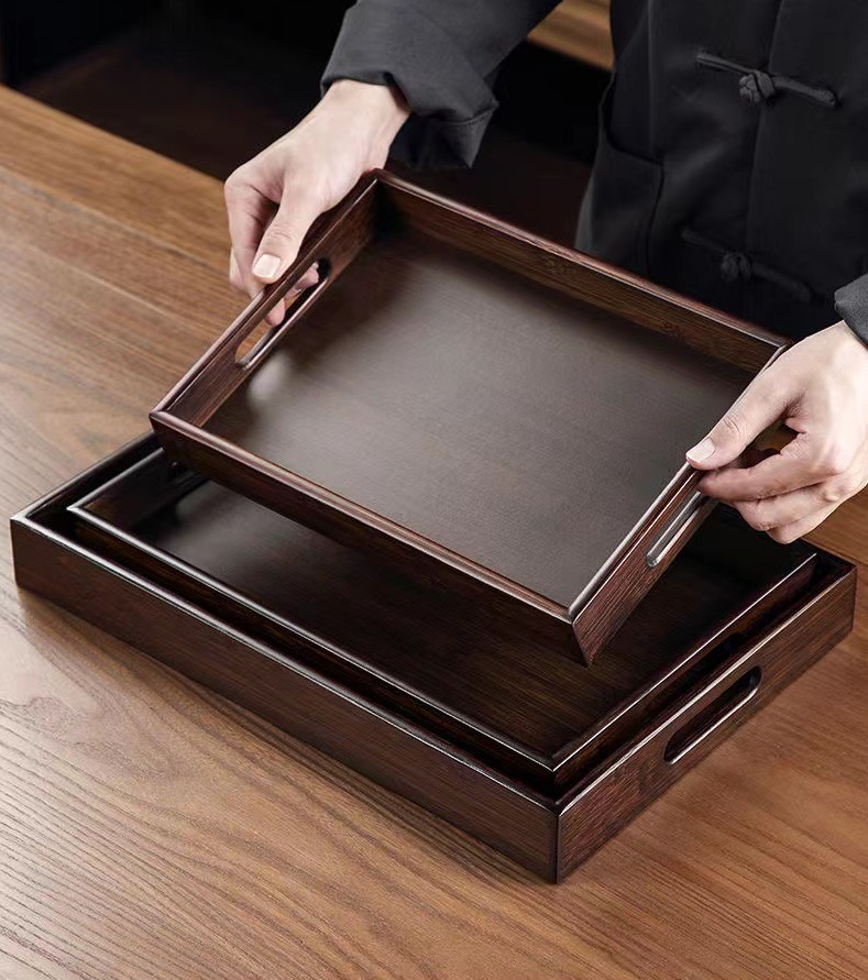 Khay Trà Bằng Tre Có Phần Tay Cầm Tiện Dụng