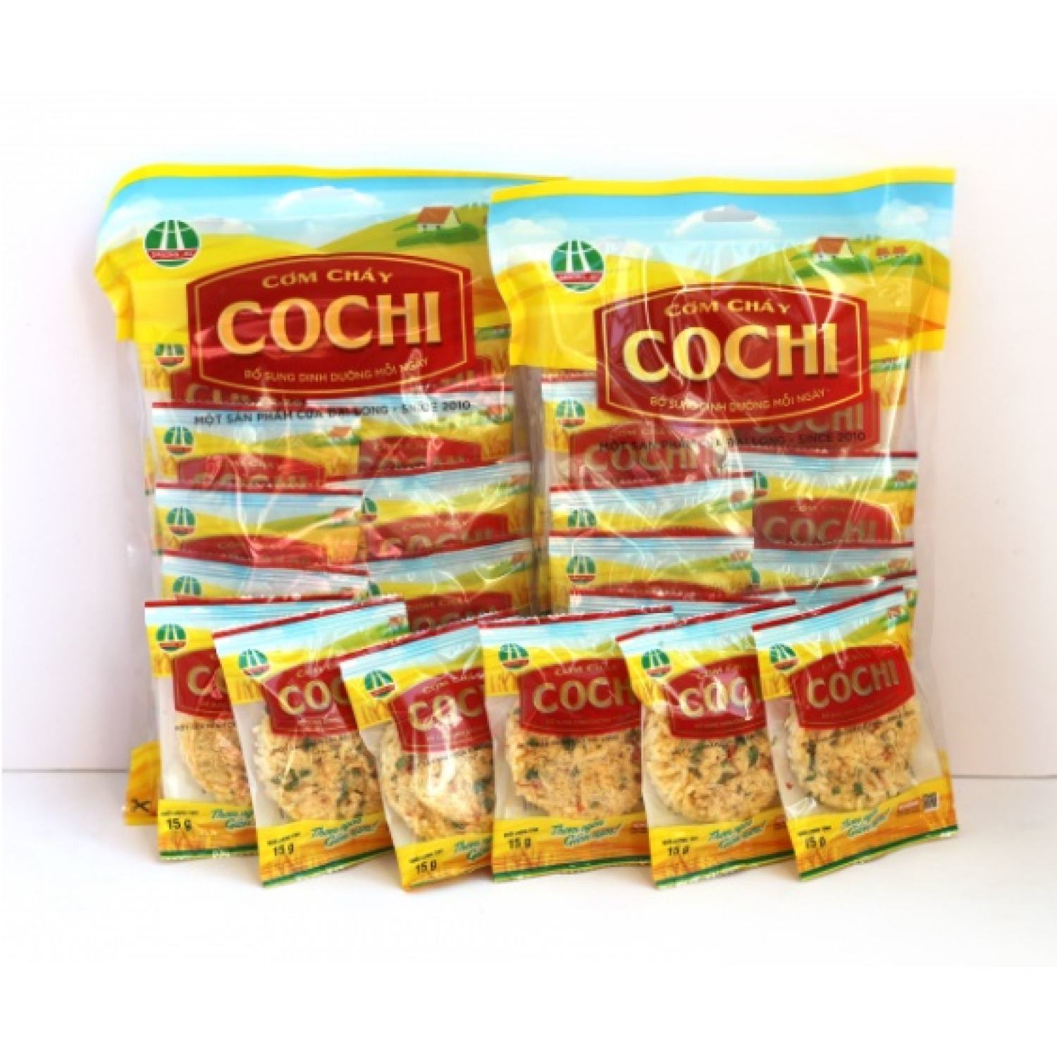 Cơm cháy Cochi vị chà bông thơm ngon giòn rụm 150g (bịch 10 gói)