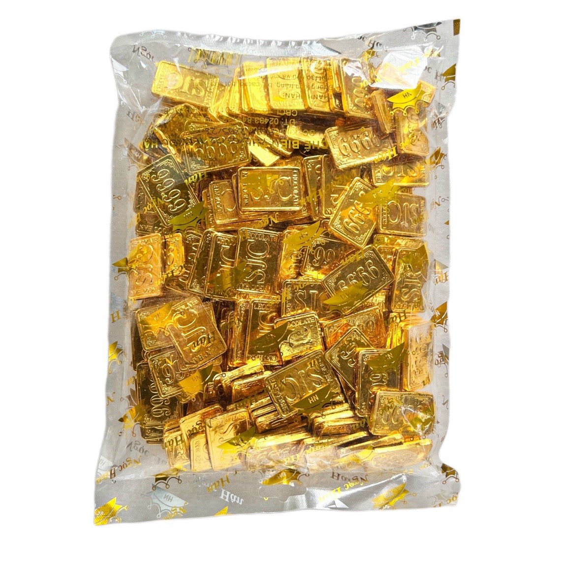 Túi 500g kẹo socola vàng miếng ngọc hân thơm ngon - tết 2024