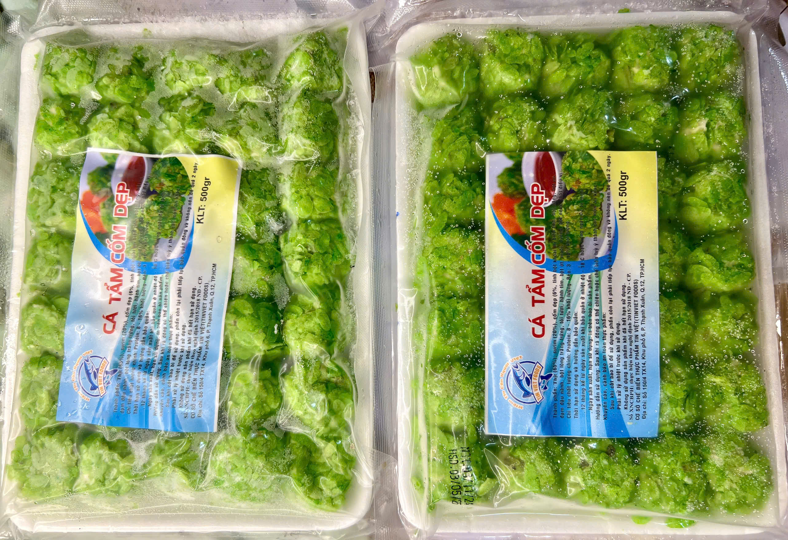500g Chả cá cốm xanh SS siêu rẻ (35 viên)