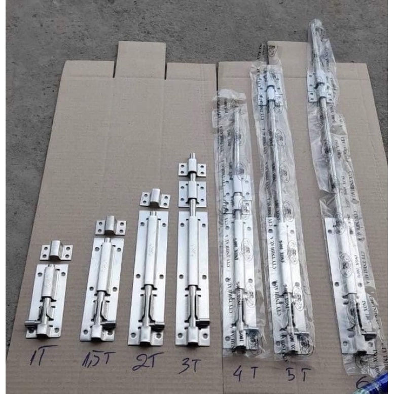 CHỐT CỬA GÀI INOX ĐỦ SIZE
