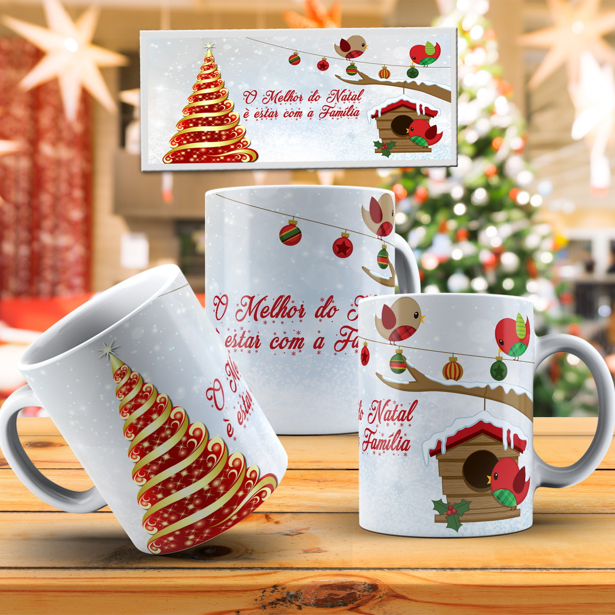 Cốc sứ cao cấp in hình giáng sinh - Cốc quà tặng Noel