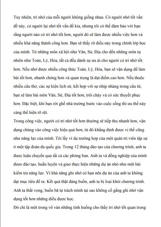 Sách - Luyện trí nhớ