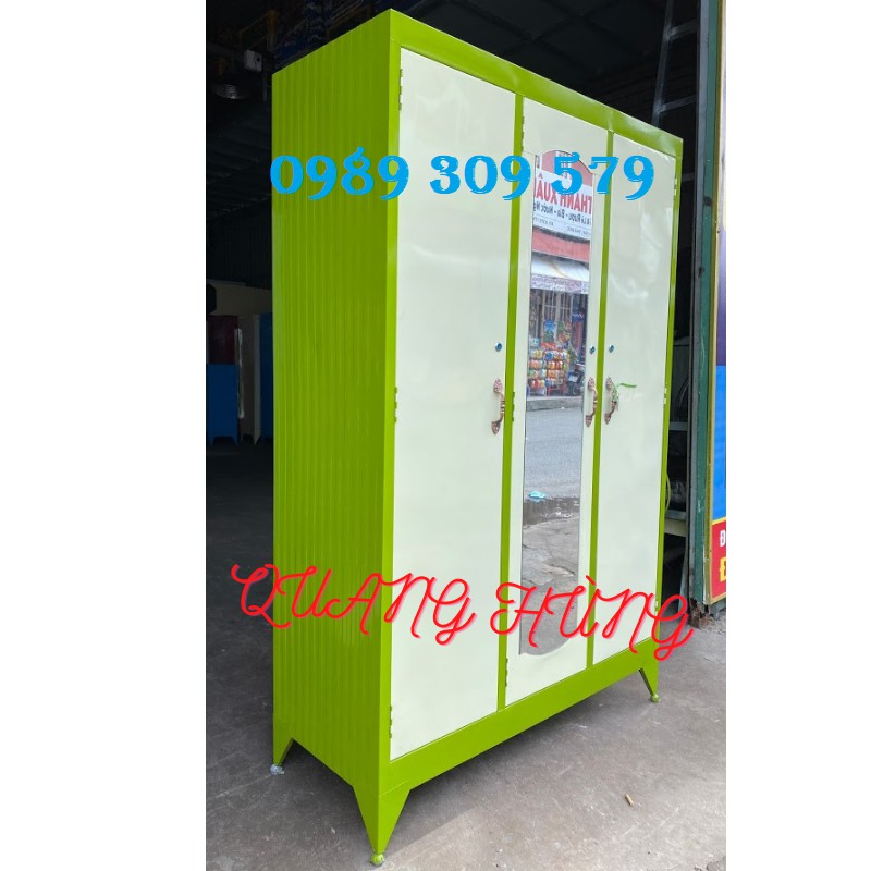 [HCM]Tủ sắt áo quần 3 cánh 1m8x1m2 cao cấp HCM