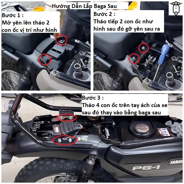 Baga Sau PG1 Gắn Cho Các Dòng Yamaha PG1