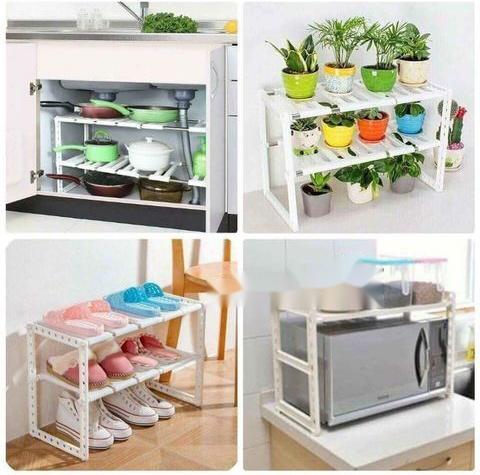 Kệ để gầm bếp ga đa năng Trắng (50 x 26 x 39 cm)